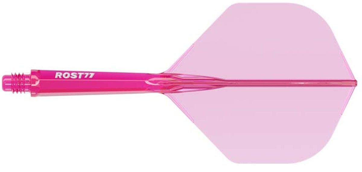 Cuesoul Dart Flight/Shaft ROST 77 Clear Pink Small Standard Flights