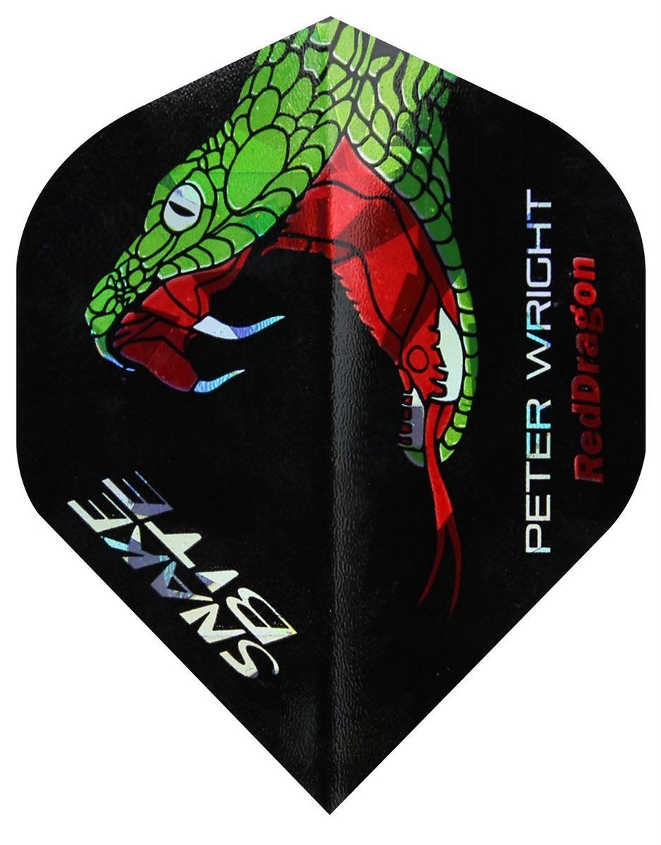 Red Dragon Dartflight - Peter Wright "Snakebite Black" Schwarz Flights