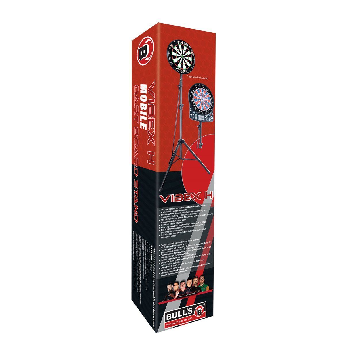 BEAZD Bull´s Vibex H Mobile Dartstand Ständer für Soft-/Steel-Dartboards Dartboard Ständer