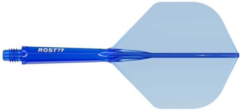 Cuesoul Dart Flight/Shaft ROST 77 Transparent Blau Small Standard Flights