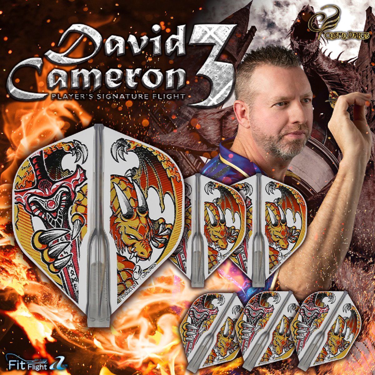 Cosmo Darts Fit Flights Air David Cameron 3 Rocket Flights
