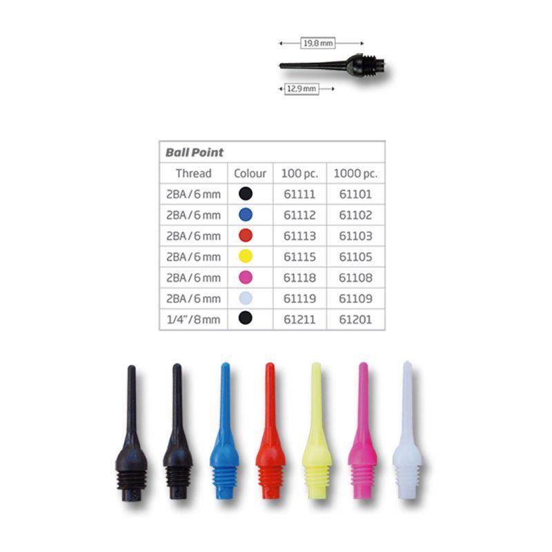 Bull's Ballpoint Tips 6 mm Soft Dart Spitzen