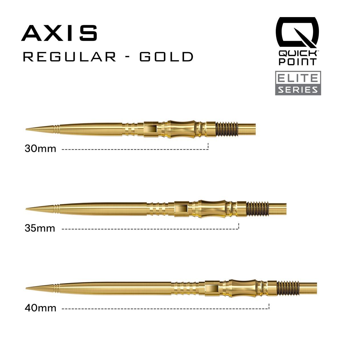 Harrows Quick Points Axis 30/35/40 mm Silver/Black/Gold Wechselspitzen