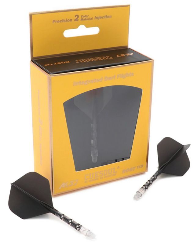 Cuesoul aletta per freccette/Asta ROST T19 Aletta Nero/Trasparente Standard Flights