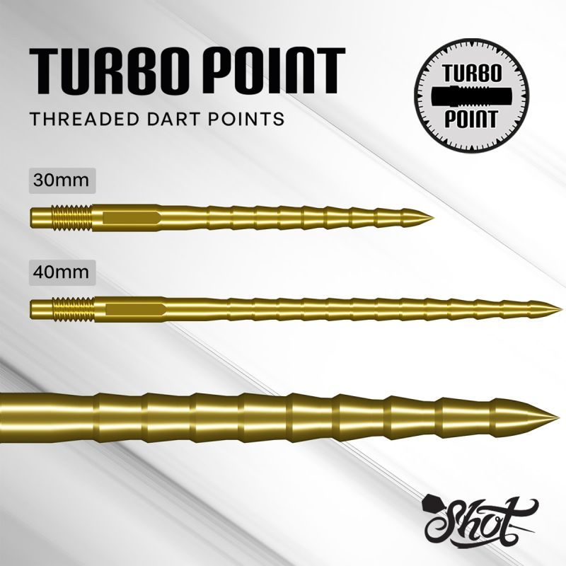 Shot! Turbo RS Turbo Points TP 30/40 mm Black/Gold Wechselspitzen