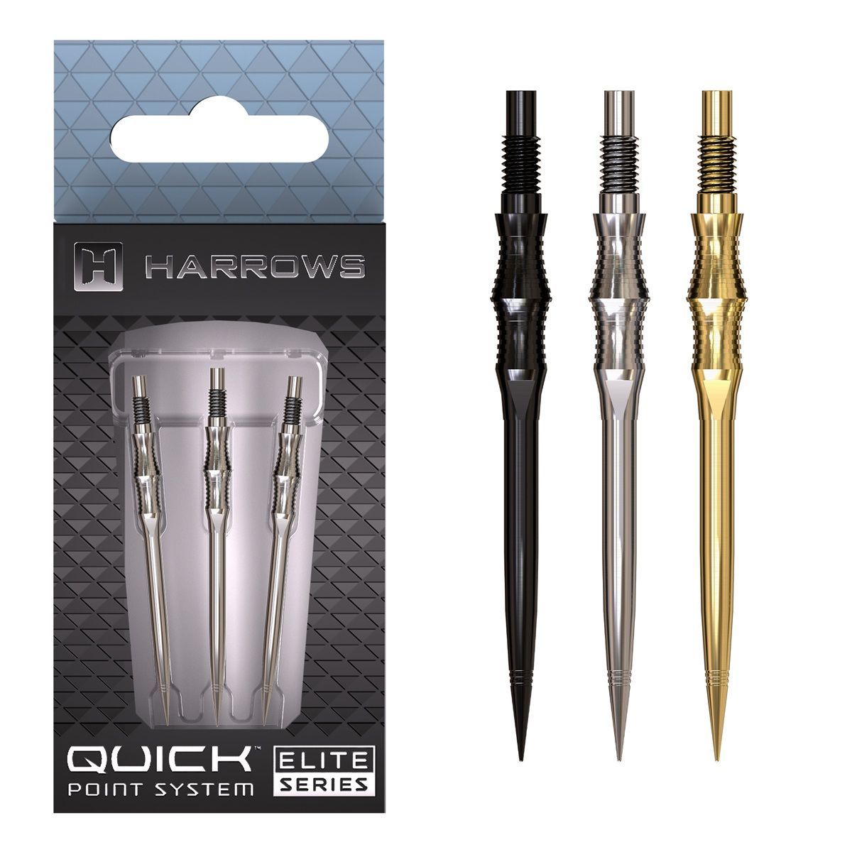 Harrows Quick Points Apex Spire 30/35/40 mm Silver/Black/Gold Wechselspitzen