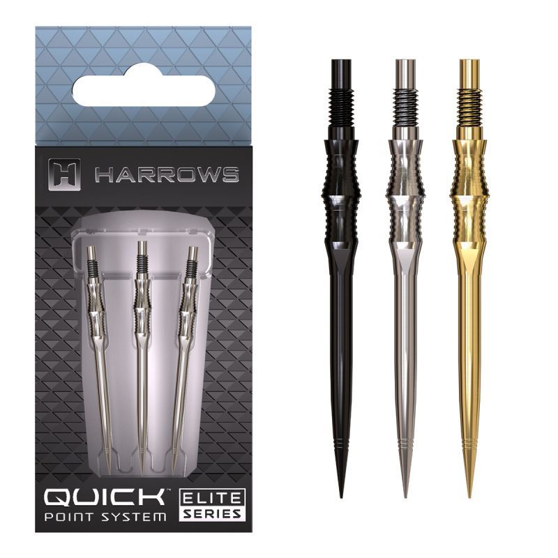 Harrows Quick Points Apex Spire 30/35/40 mm Silver/Black/Gold Wechselspitzen