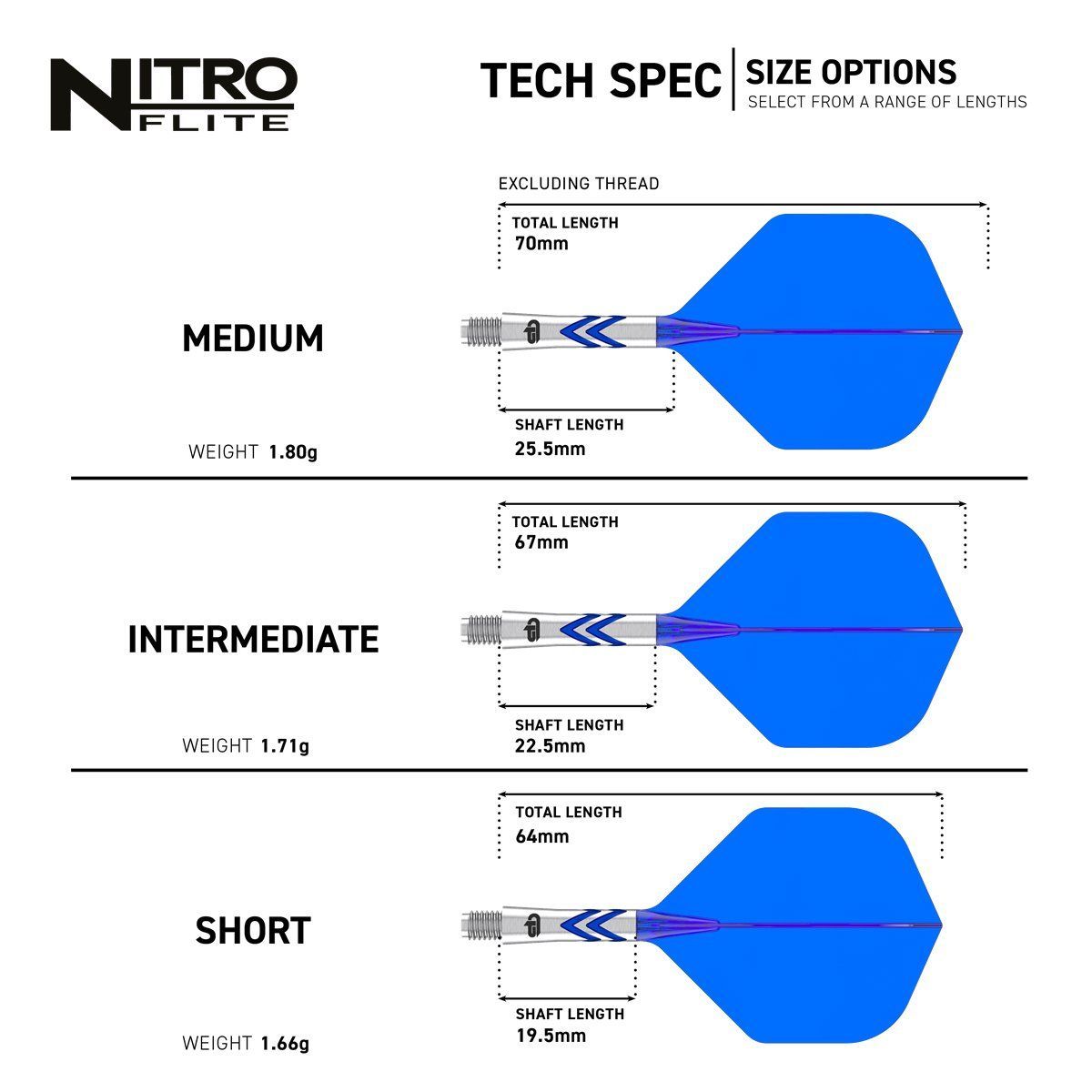 Reddragon Nitro Flite Gerwyn Price Integrated Flight/Shaft Standard Shafts