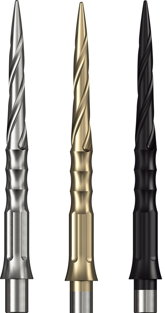 Caliburn EVO Point Spiro No Lip Silber/Schwarz/Gold 28/30/32/36/40 mm Wechselspitzen