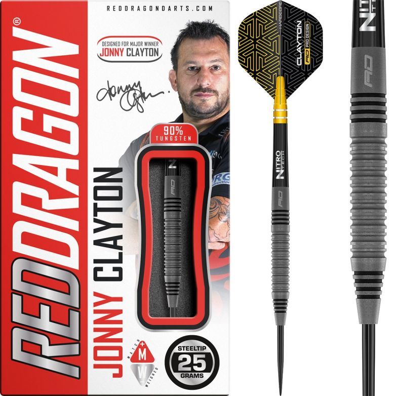 Reddragon Jonny Clayton Oxide Edition 90% Fléchettes à pointe acier 23/25 Grammes Steeldarts