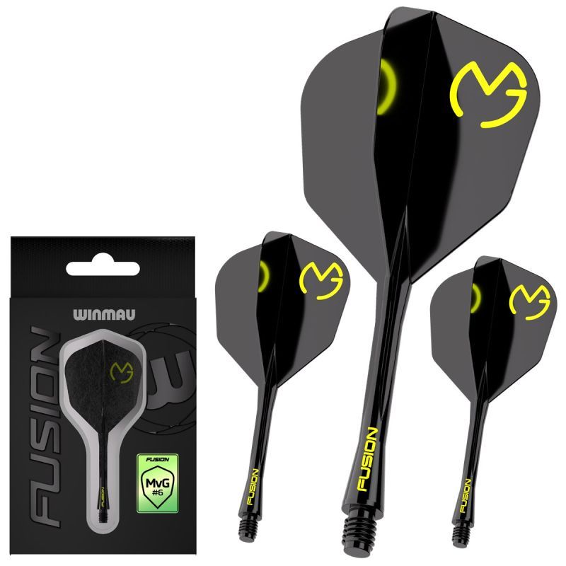 Winmau Fusion Integrated Flight & Shaft System MvG Pac Man Shape Shafts