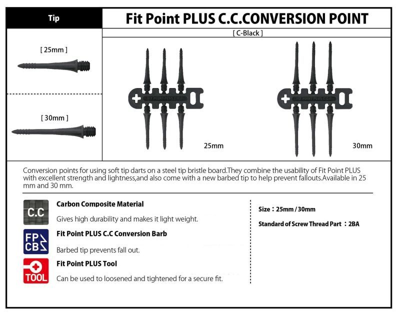 Cosmo Darts Wechsel Spitzen Conversion Points 25/30 mm Kleingewinde Schraubspitzen Tips