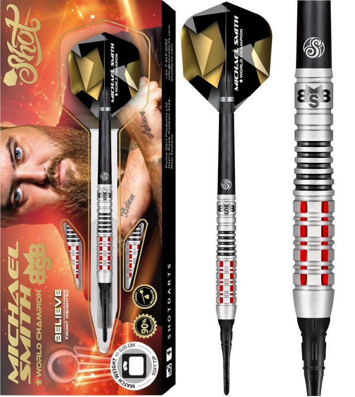 Shot Michael Smith 90% Believe Softdart 18/20 Gram Softdarts