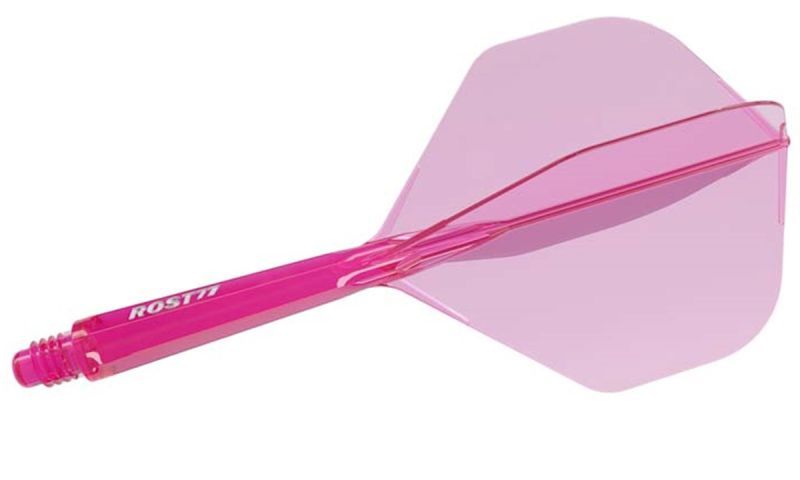 Cuesoul aletta per freccette/Asta ROST 77 Trasparente Pink standard grande Flights