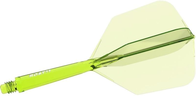 Cuesoul aletta per freccette/Asta ROST 77 Trasparente Green Big Wing Flights
