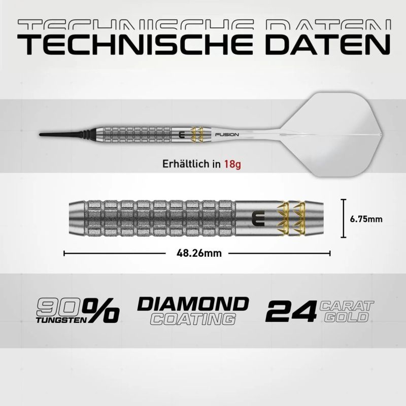 Winmau Gian van Veen W-Max 90% Softdarts 18 Gramm Softdarts