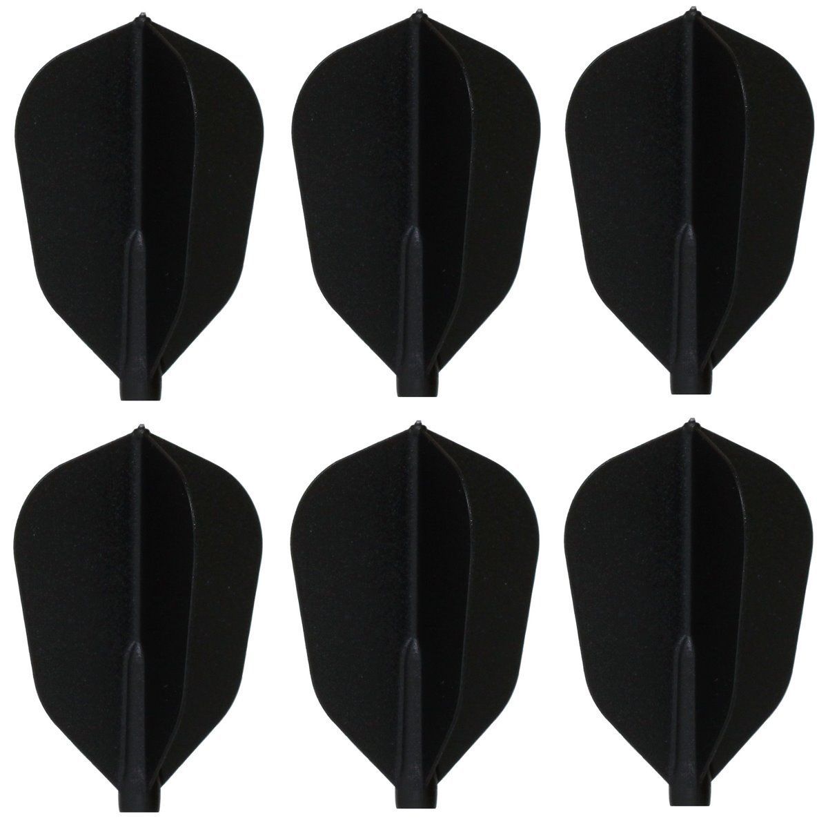 2 Set Cosmo Darts Fit Flights Schwarz Super Shape Flights