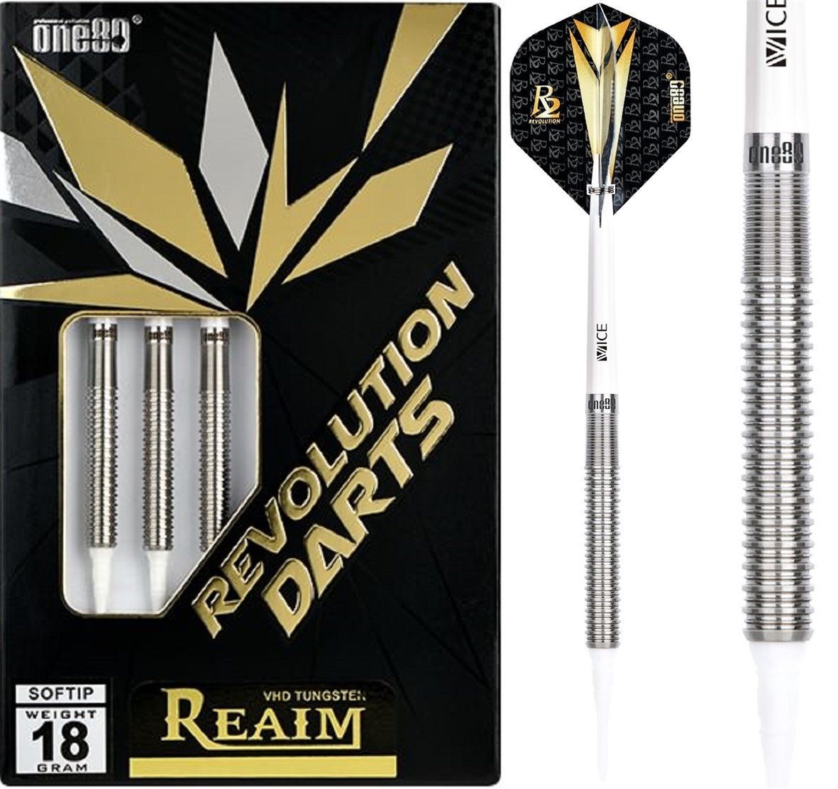 one80 Revolution Reaim Soft Darts 16/18 Grammes Softdarts