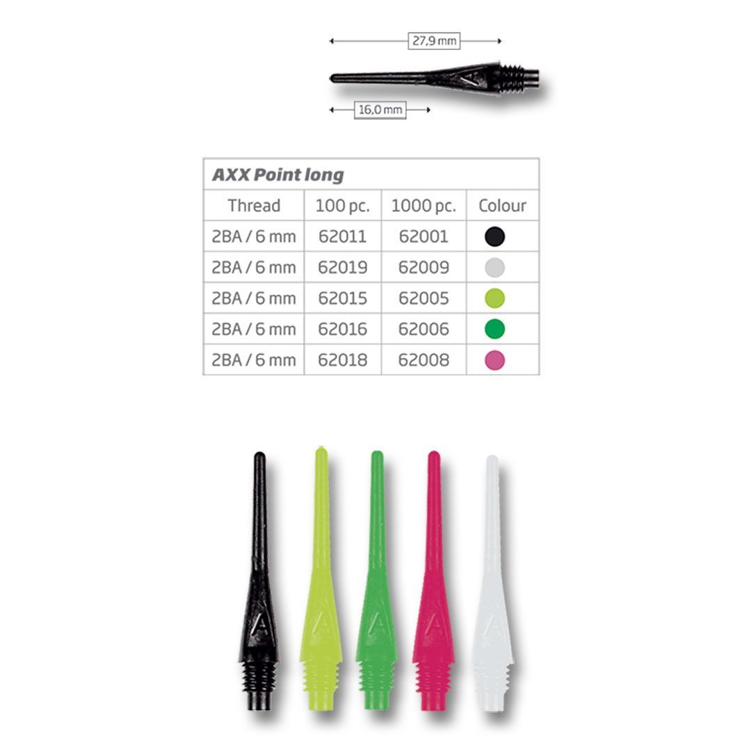 BEAZD Bull´s Axx Tips lang 6mm E-Dart Spitzen Soft Dart Spitzen