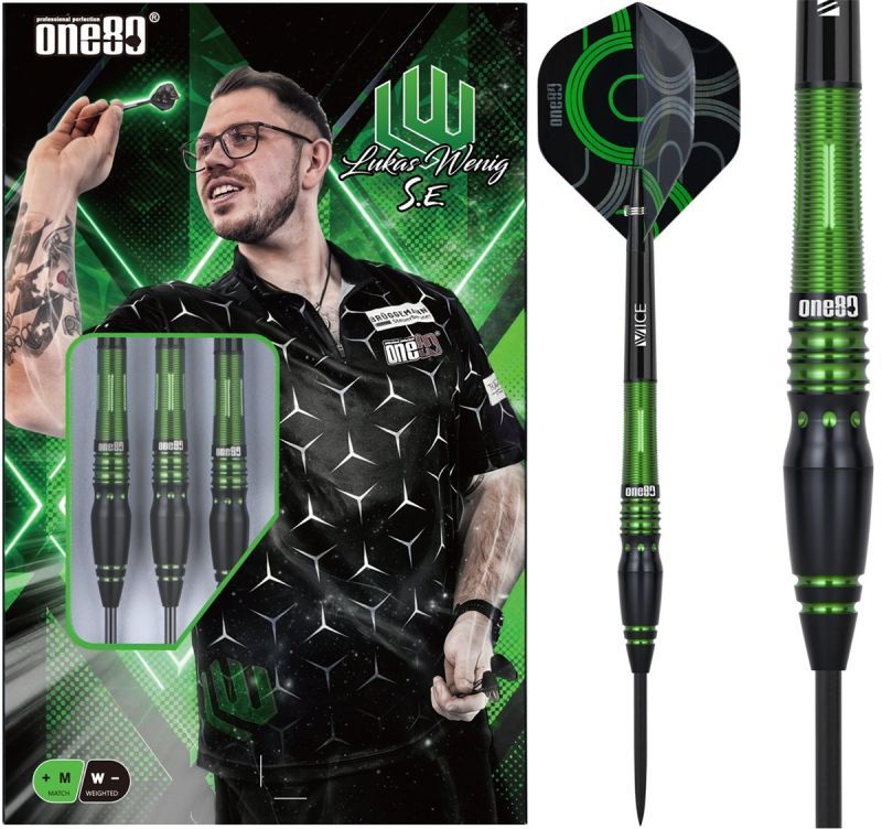 ONE80 Lukas Wenig S.E. 90% Steeldarts 22/24 Gramm Steeldarts