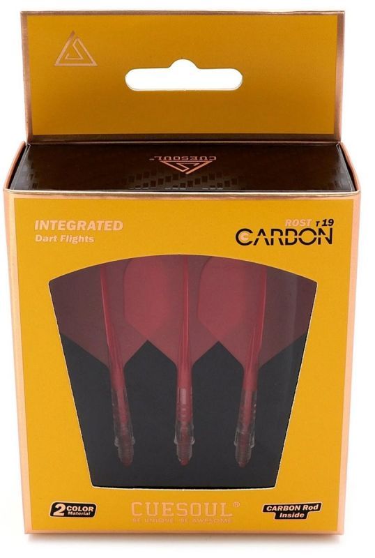 Cuesoul aletta per freccette/Asta ROST T19 Carbon Asta Rosso/Rosso Standard Flights