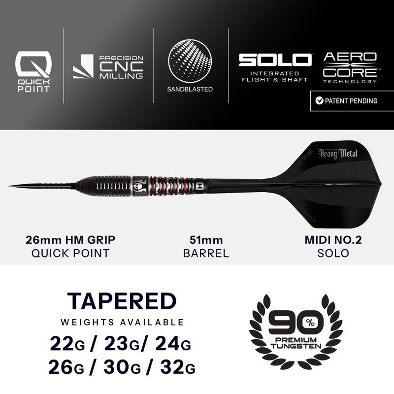 Harrows Ryan Searle GEO Quick Point 90% Steeldarts 22/23/24/26/30/32 Gram Steeldarts