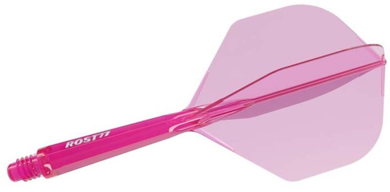 Cuesoul aletta per freccette/Asta ROST 77 Trasparente Pink Small Standard Flights