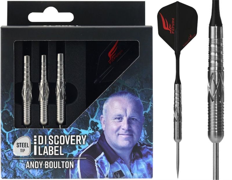 Cosmo Darts Discovery Label Andy Boulton Freccette Steel Tip 21/23 Grammi Steeldarts