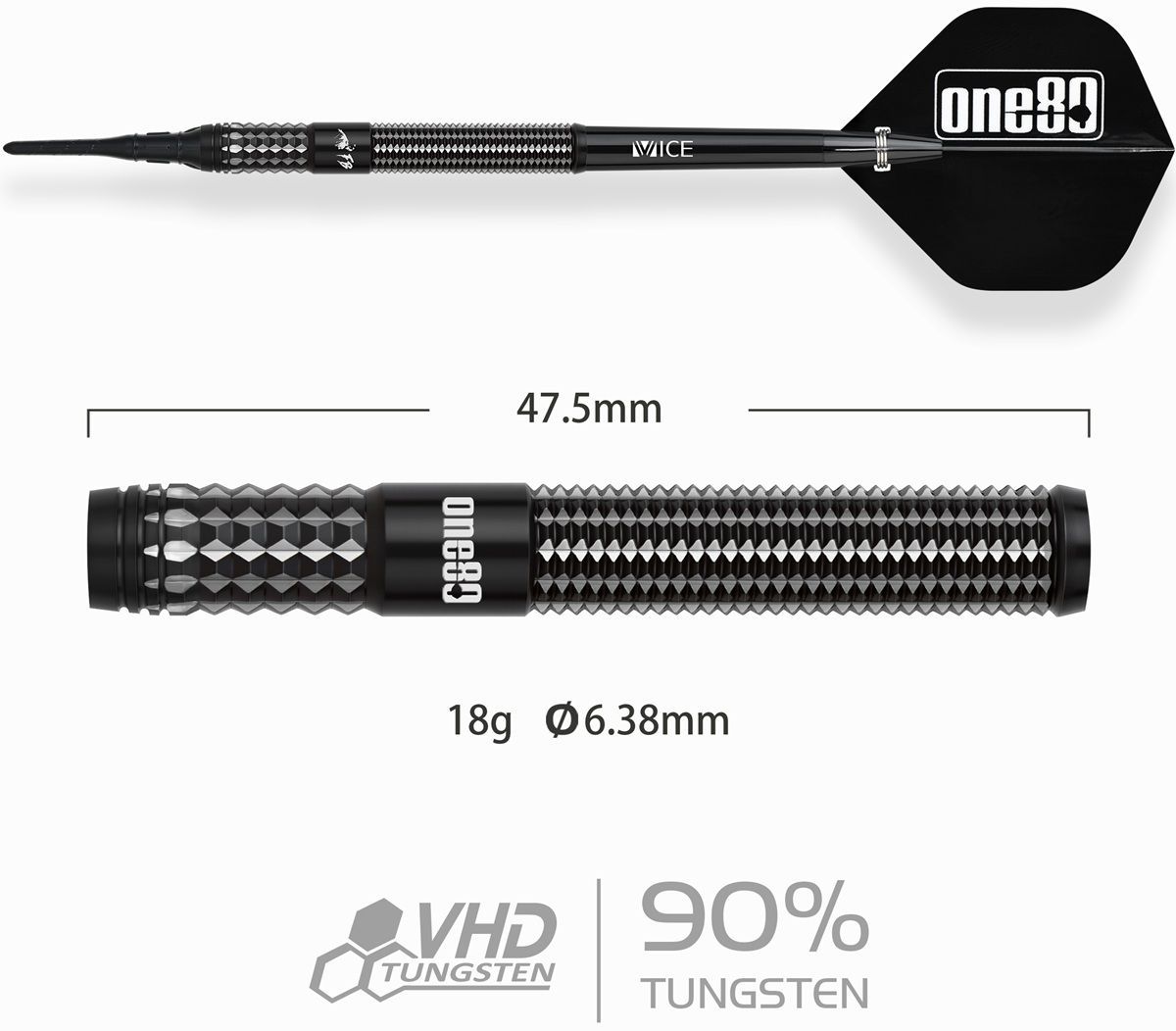 One80 FB Leung V3 Signature Dart 90% Softdarts 18 Gram Softdarts