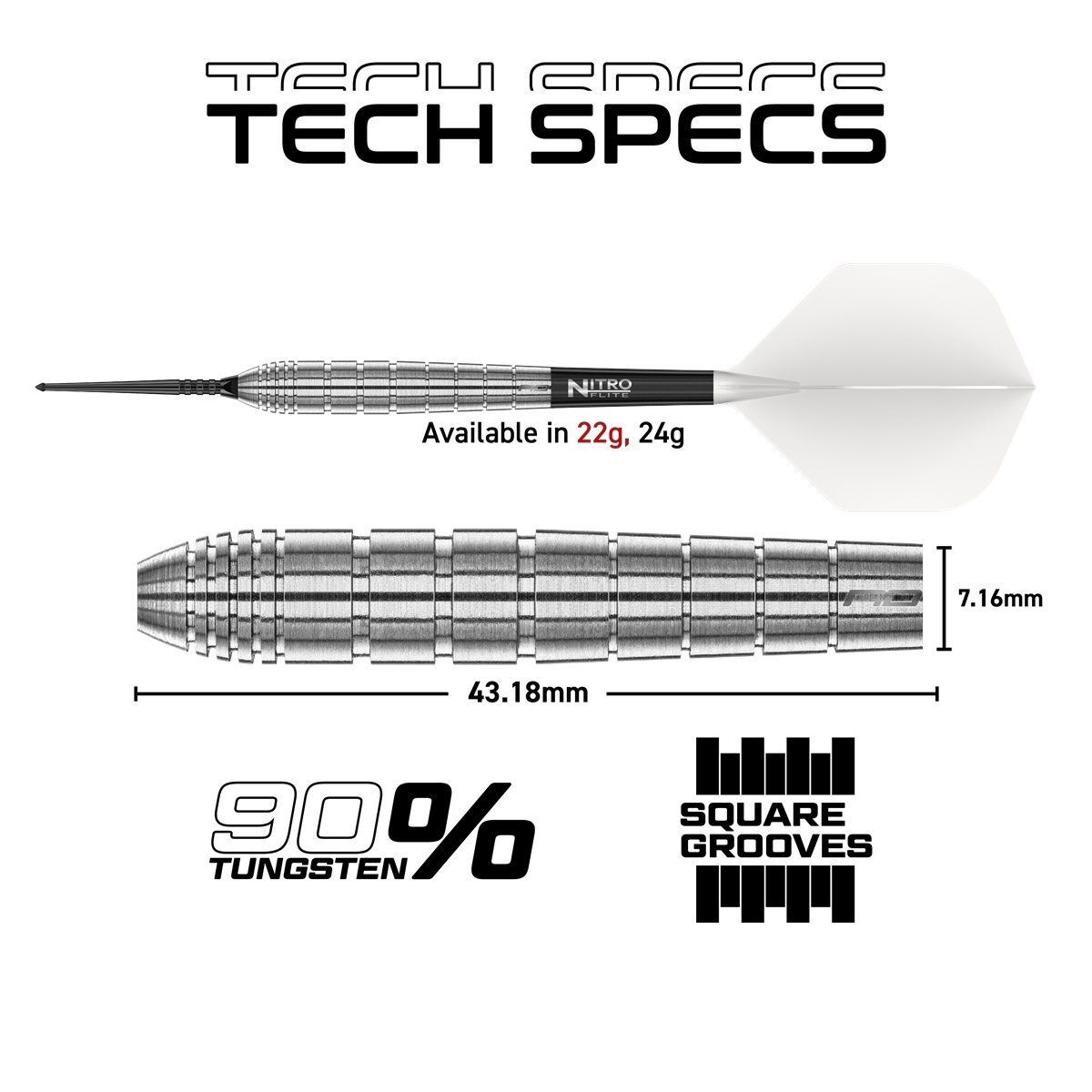 Reddragon Luke Humphries TX1 Pioneer Switch Point 90% Steeldarts 22/24 Gram Steeldarts