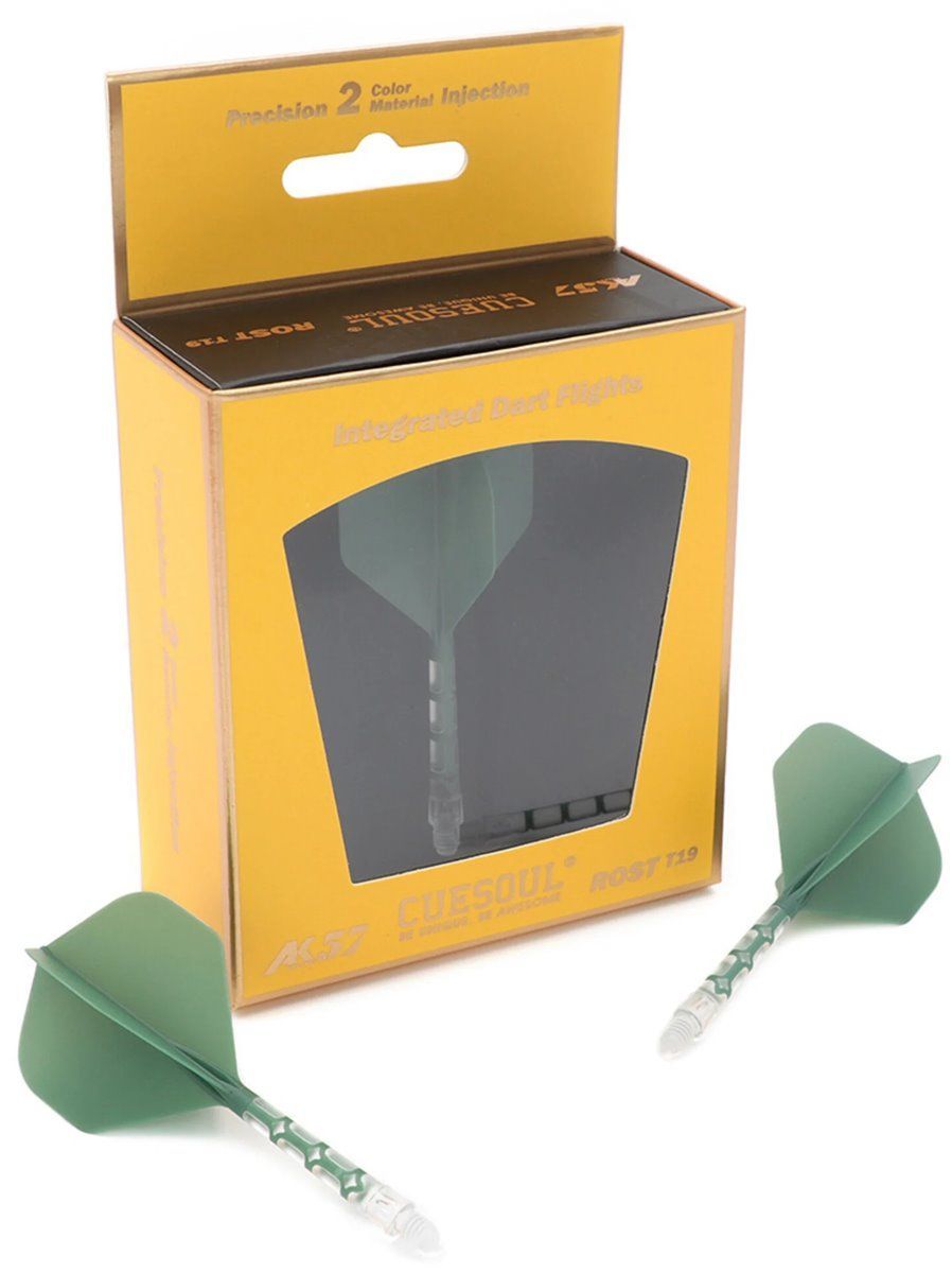 Cuesoul aletta per freccette/Asta ROST T19 Aletta Verde/Trasparente Standard Flights