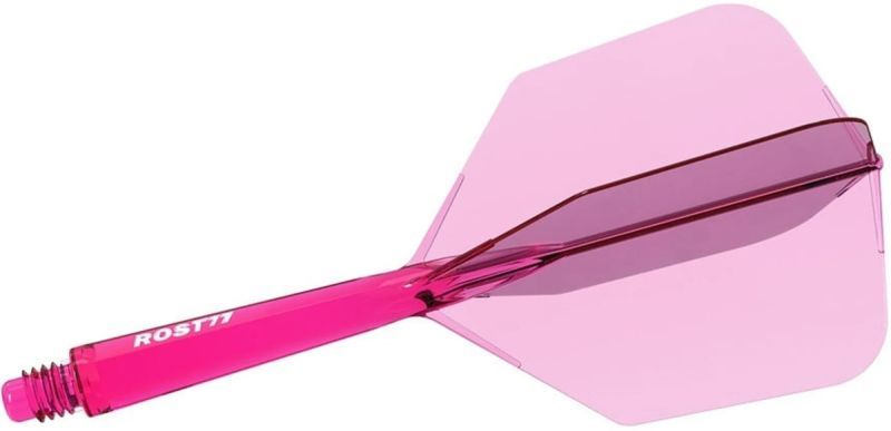 Cuesoul aletta per freccette/Asta ROST 77 Trasparente Pink Big Wing Flights