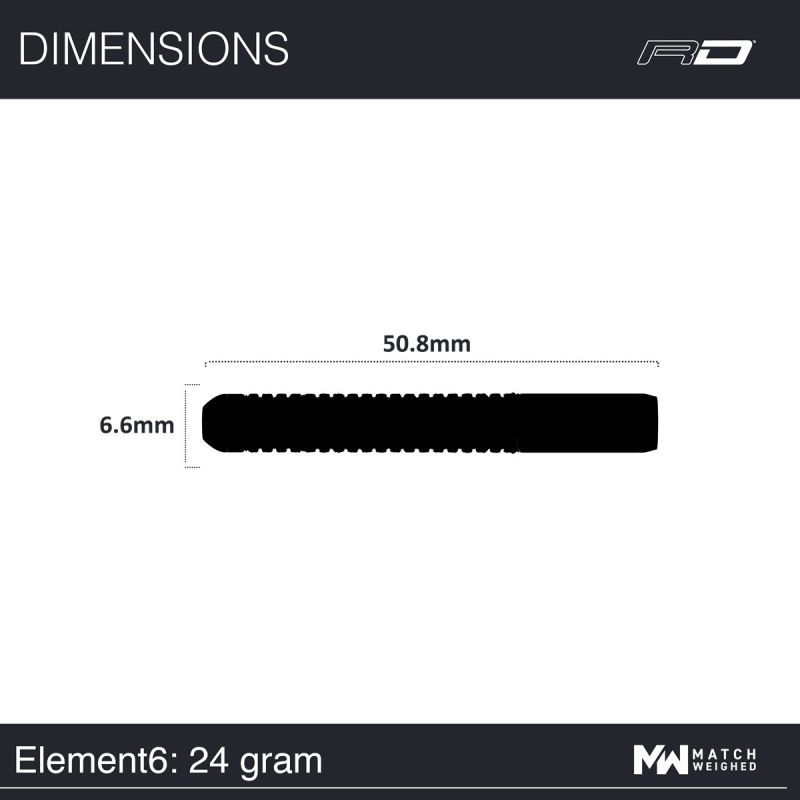 Reddragon Element6 B 90% Steeldarts 24 Gramm Steeldarts