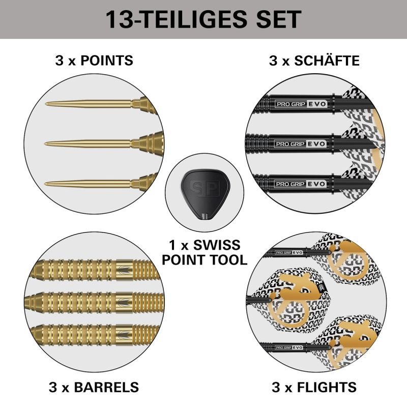 Target Bolide Envy 02 Swiss Point 90% Steeldarts 22/23/24 Gram Steeldarts