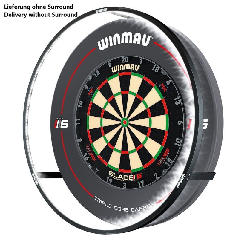 WINMAU Dartboard Blade 6 Triple Core mit Beleuchtung Plasma LED Licht Bristle Board+LED