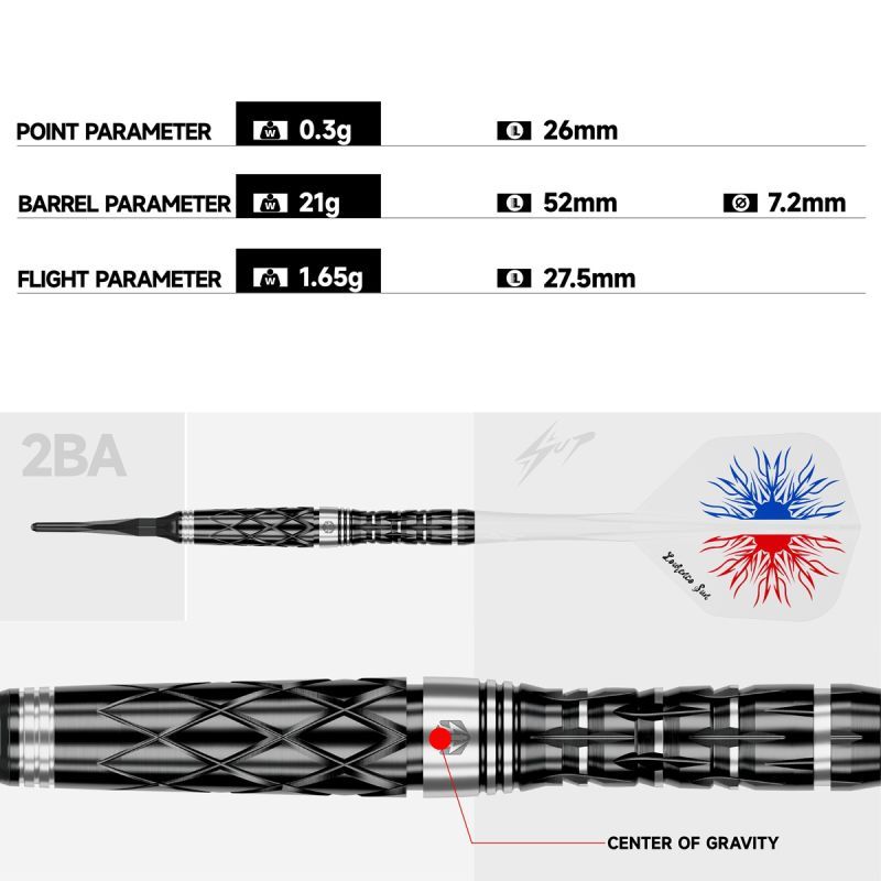 Caliburn Player Lourenco 90% Softdarts 21 Gramm Softdarts