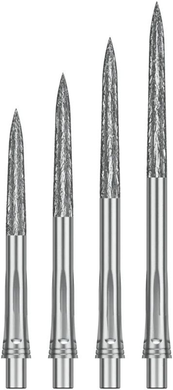 Precise180 EVO Steeldartspitze Silber Roughed 28/32/36/40 mm Wechselspitzen