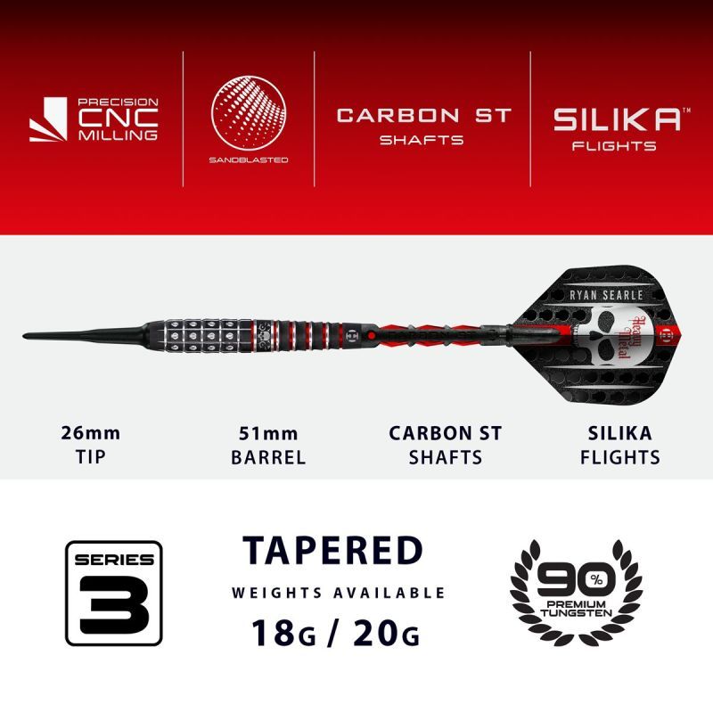 Harrows Ryan Searle G3 90% Softdarts 18/20 Gramm Softdarts