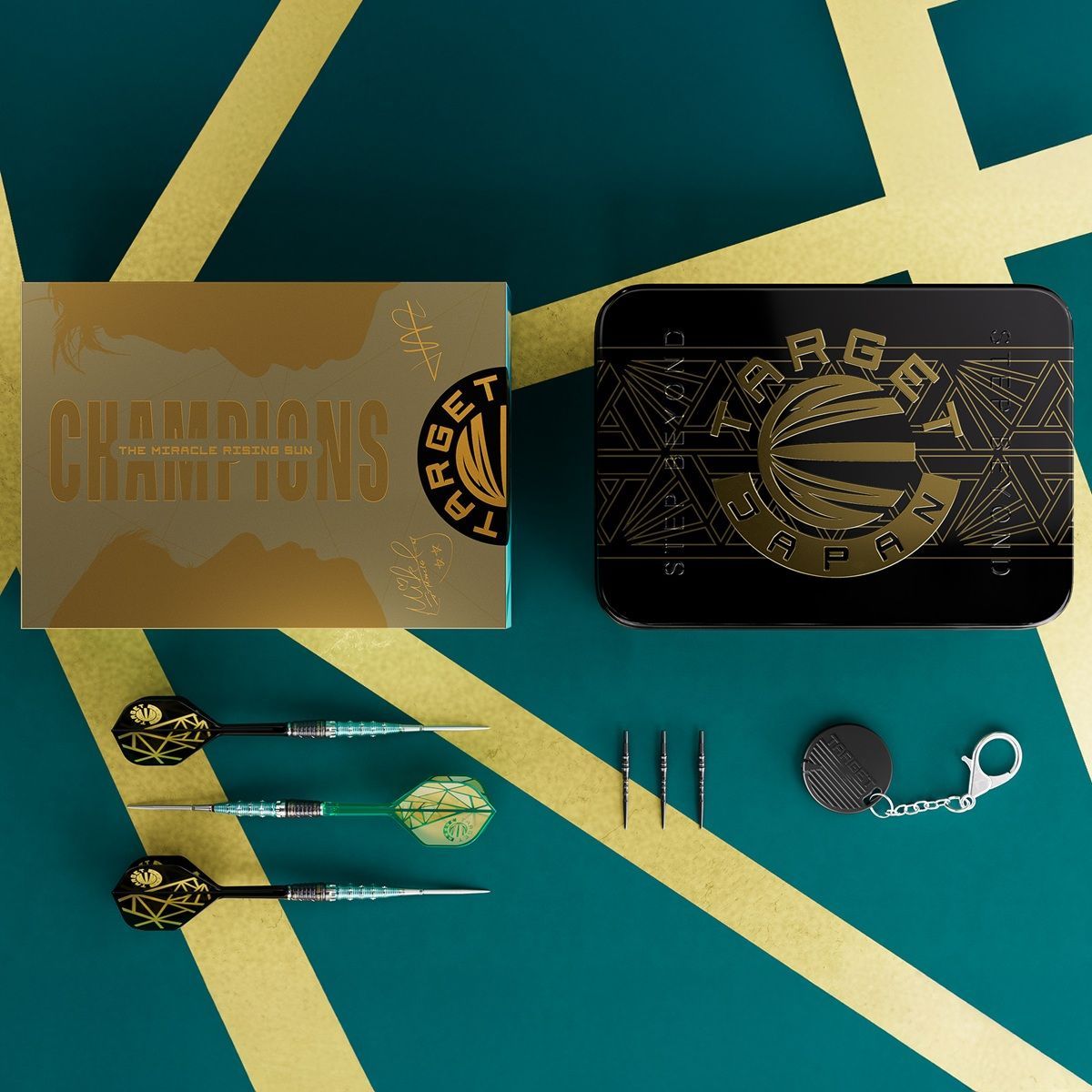 Target The Miracle Rising Sun Limited Edition Champions Set Swiss Point 95% Steeldarts 23/25 Gramm Steeldarts