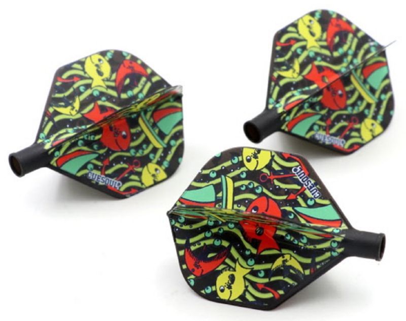 Cuesoul TERO AK4 Dart Flight Fisch Schwarz Standard Flights
