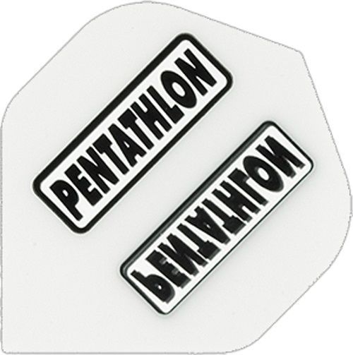 Dart Flights Pentathlon Weiß Transparent Flights