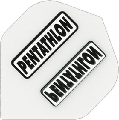Dart Flights Pentathlon Weiß Transparent Flights