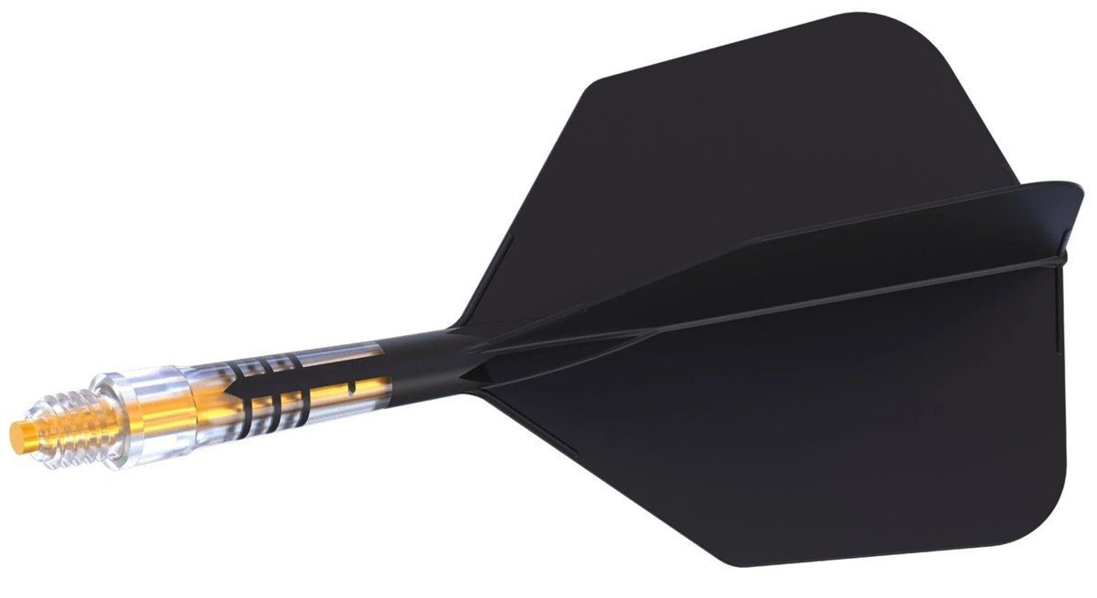 Cuesoul aletta per freccette/Asta ROST T19 Carbon Asta Nero/Giallo Big Wing Flights