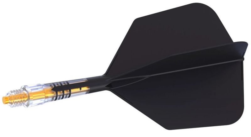 Cuesoul aletta per freccette/Asta ROST T19 Carbon Asta Nero/Giallo Big Wing Flights