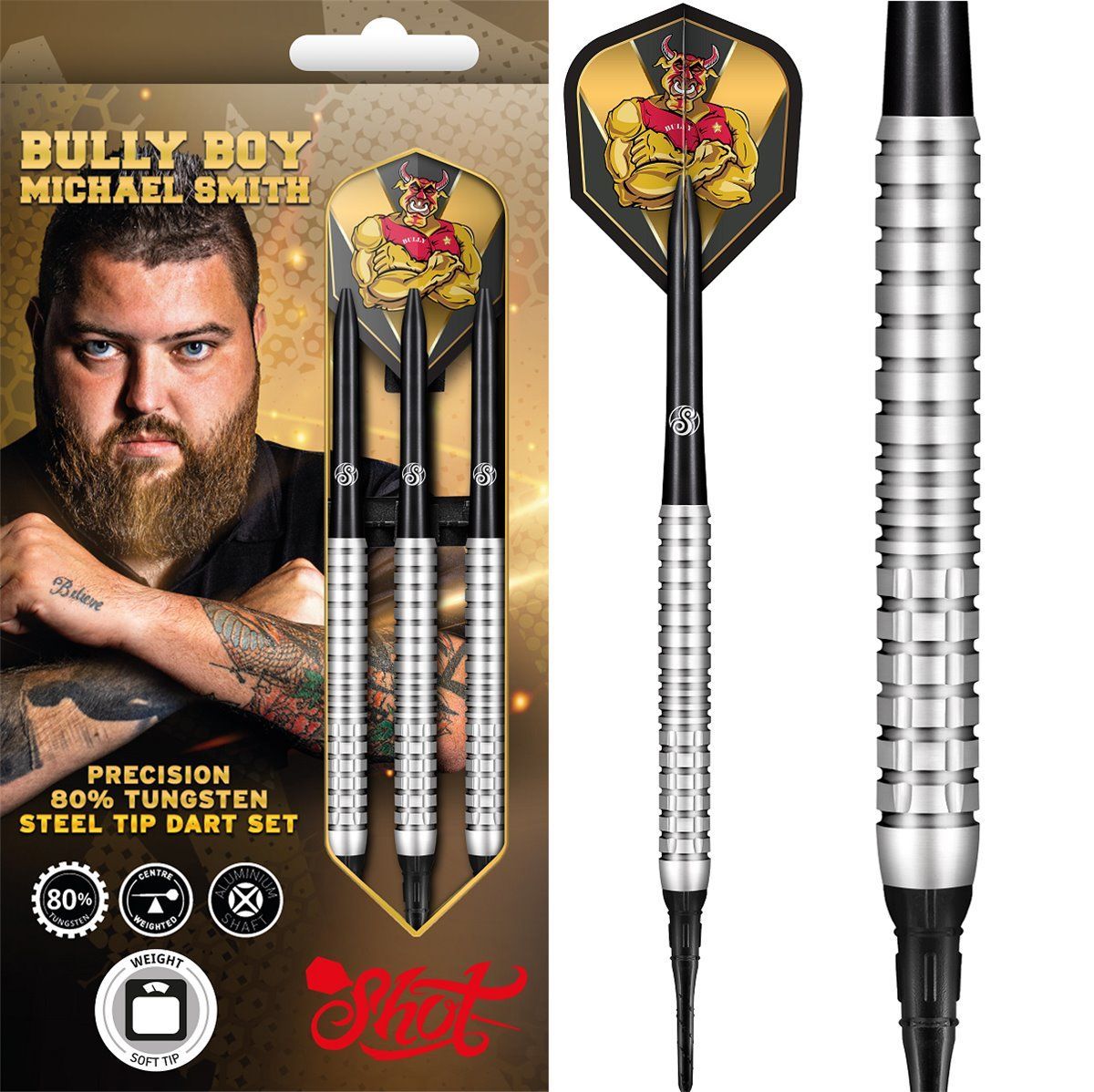 Shot Michael Smith 80% Precision 80% Softdart 18 Gram Softdarts