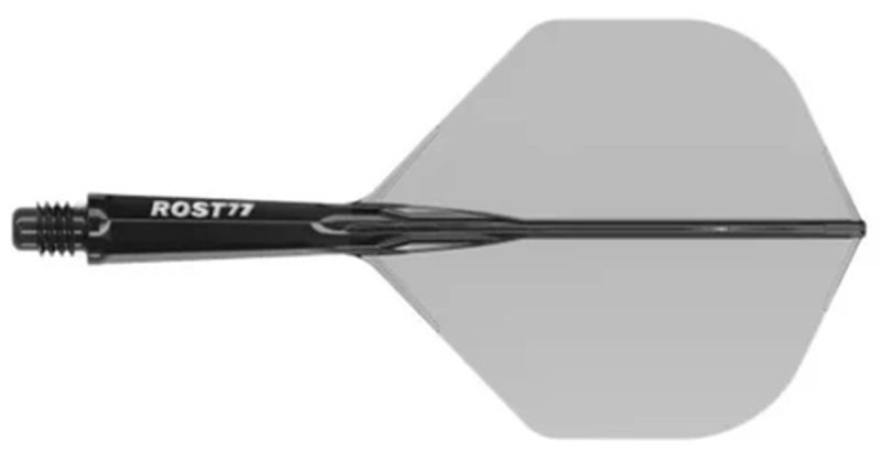 Cuesoul aletta per freccette/Asta ROST 77 Trasparente Nero Small Standard Flights