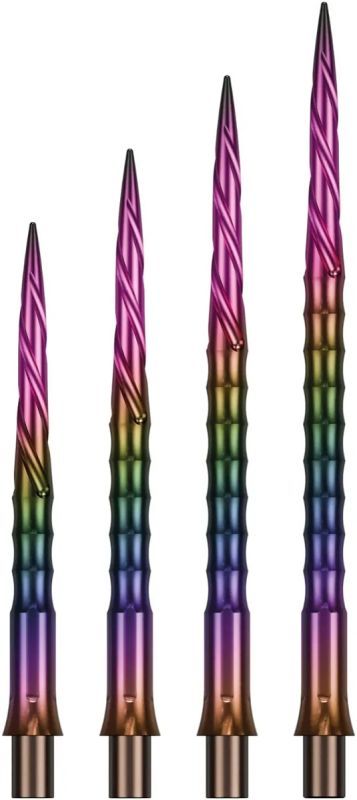 Precise180 EVO Steeldartspitze Rainbow Spiro 28/32/36/40 mm Wechselspitzen
