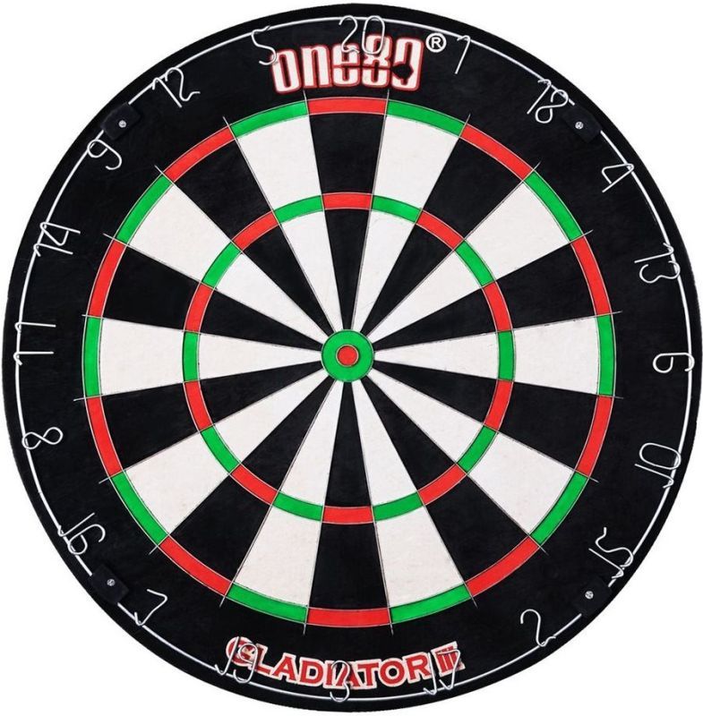 Starter-Set Dart-Board Gladiator III one80 Steel-Darts +Zubehör Bristle Board