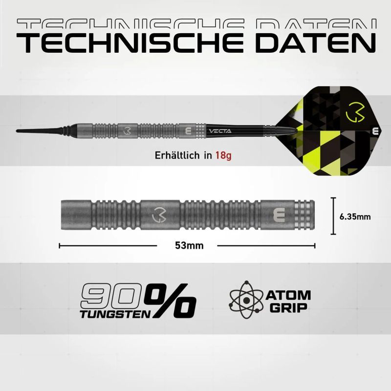 Winmau Michael van Gerwen TS 90% Softdarts 18 Gramm Softdarts