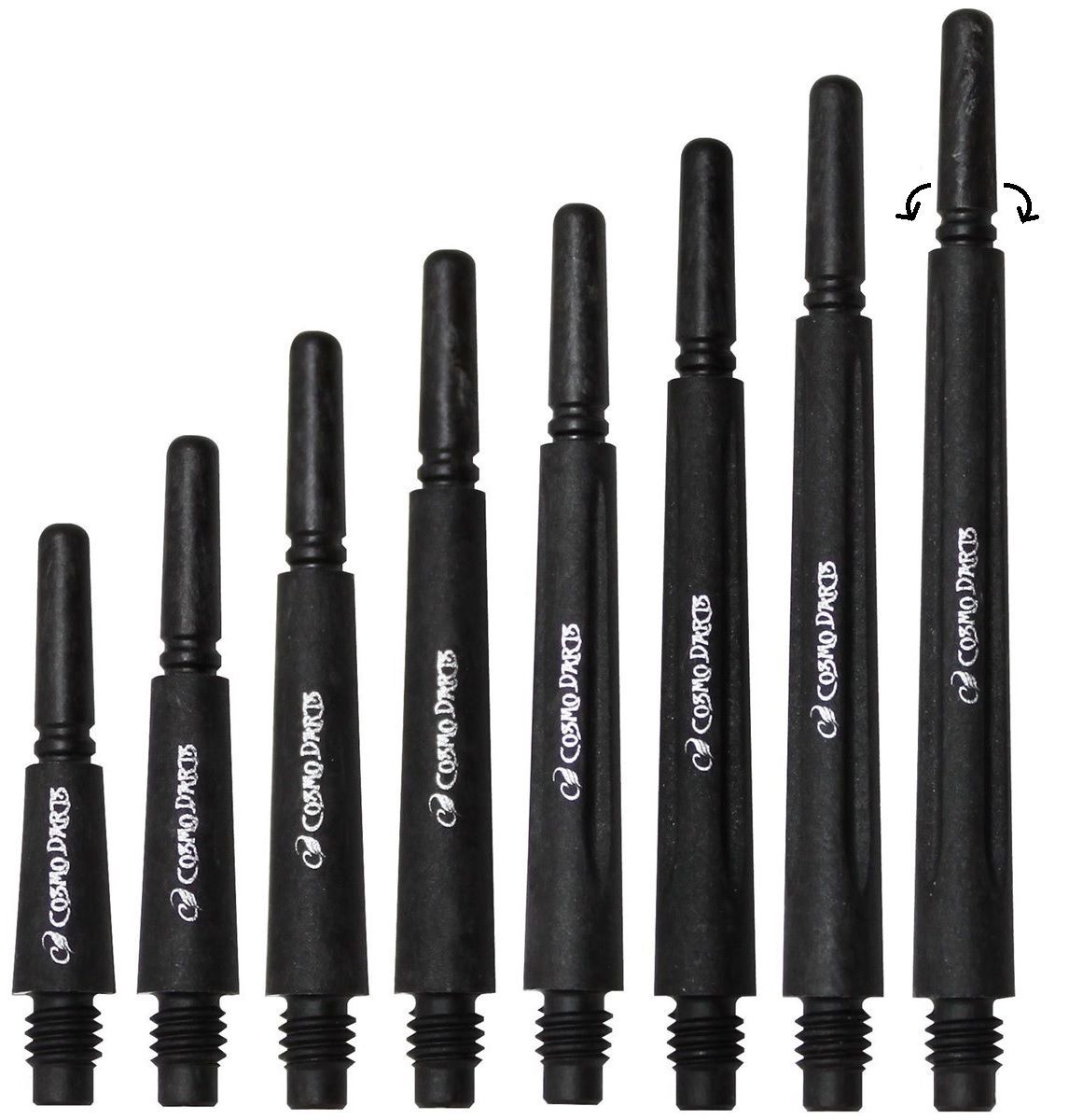 Cosmo Darts Fit Shaft Carbon Spinning Schwarz Shafts